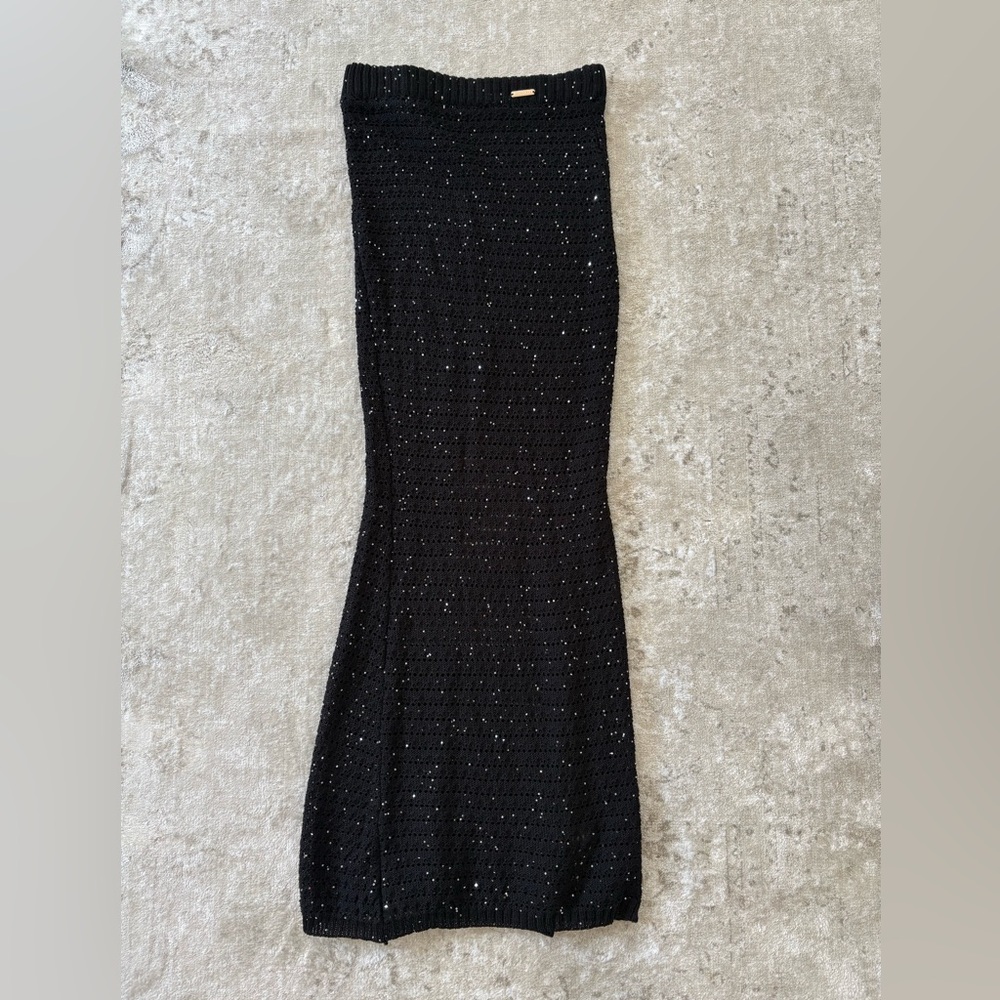 Sequin Knit Maxi Skirt